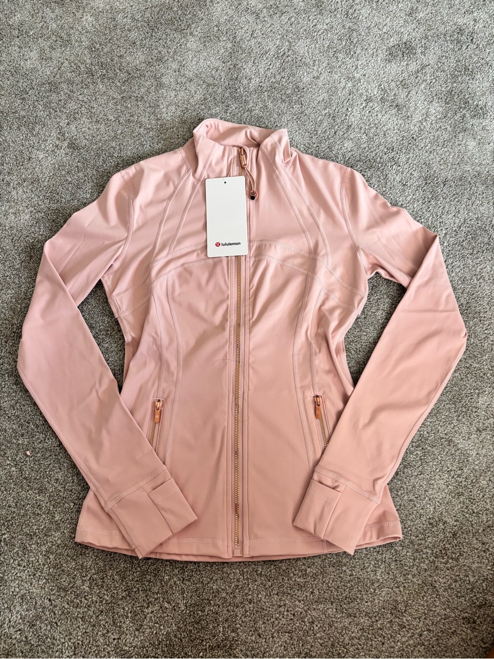 lululemon athletica Blush Pink Zip define scuba jacket